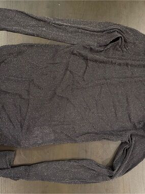 H&M Black Sparkle Mesh Long Sleeve Top